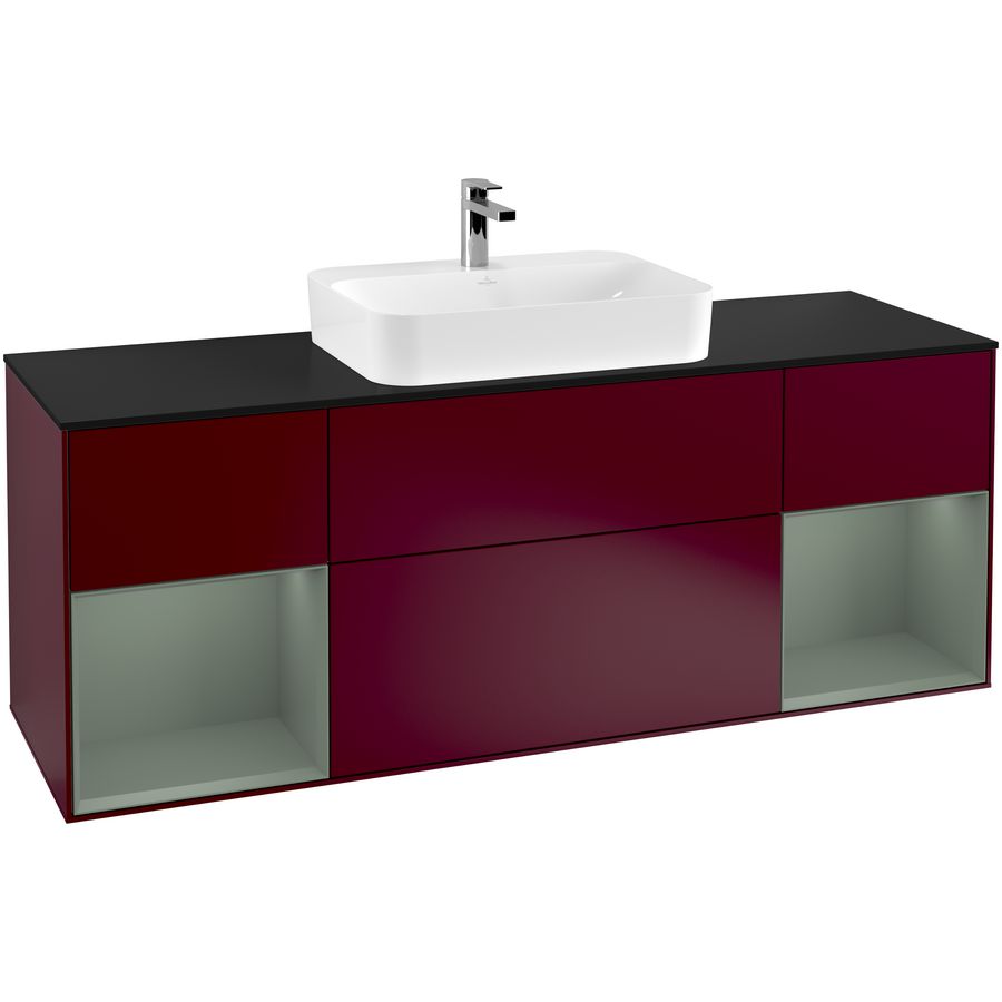 Wastafelonderkast Finion 1600x603x501mm Peony Matt Lacquer F452GMHB