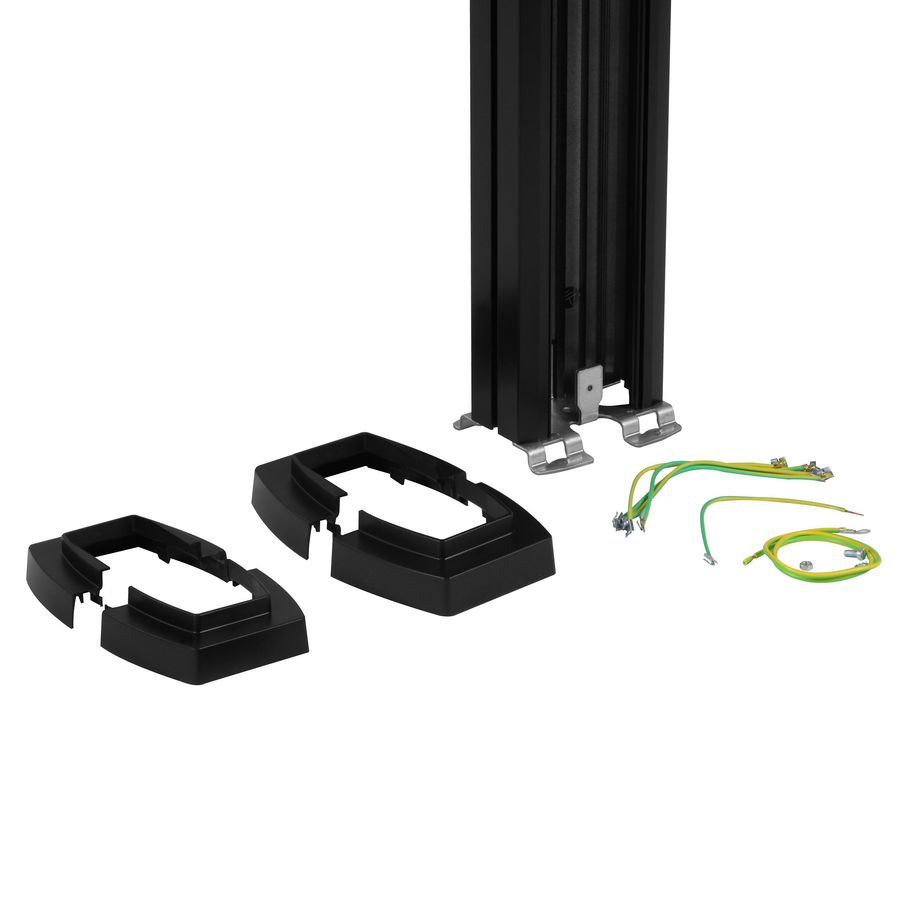 Energiezuil 1 compartiment 80mm 3,90M zwart