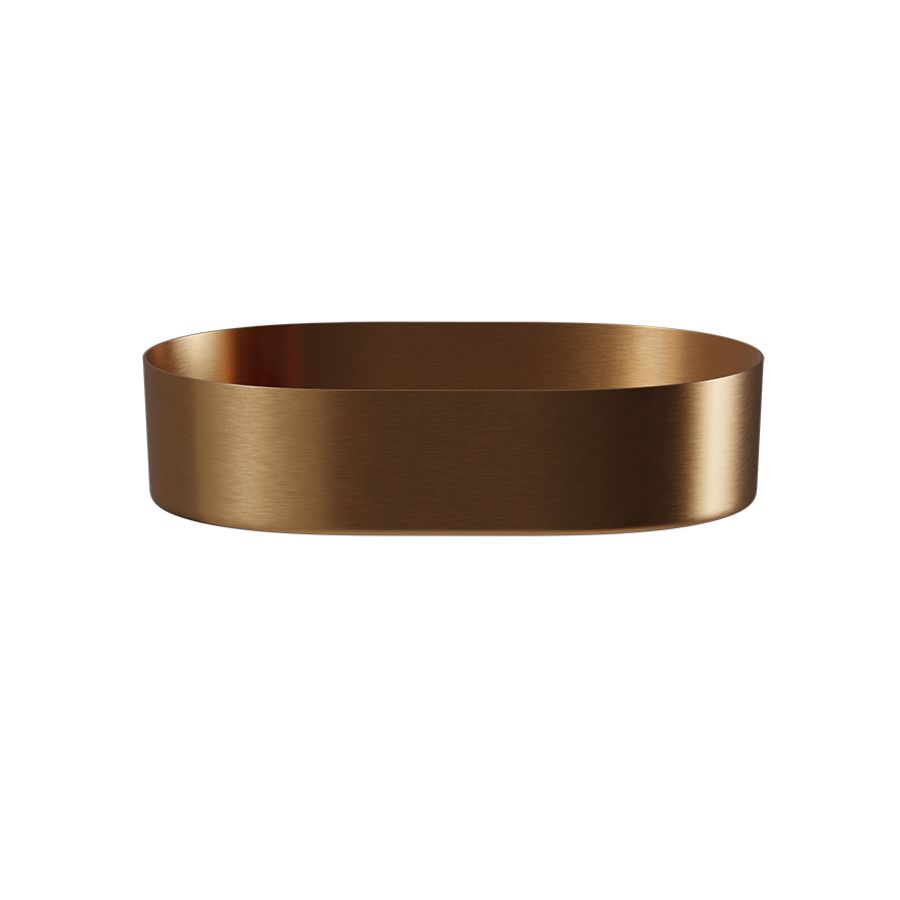 Opzetwaskom Metallic Oval 55x35x12cm brushed brass