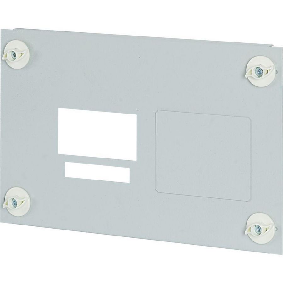 Frontplaat plaatstaal 2xNZM1 3P 2xNZM1 4P vert.aansl. 200x4