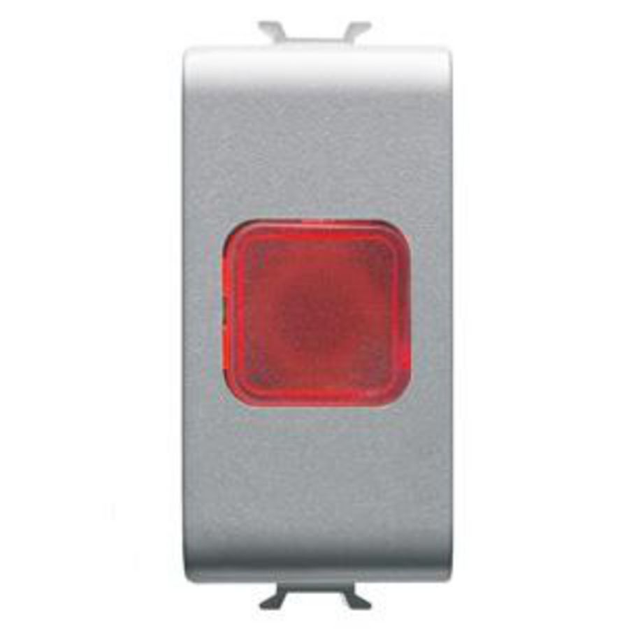 ENKELE INDICATIELAMP-ROOD-1 MODULE-TITANIUM-CHORUSMA