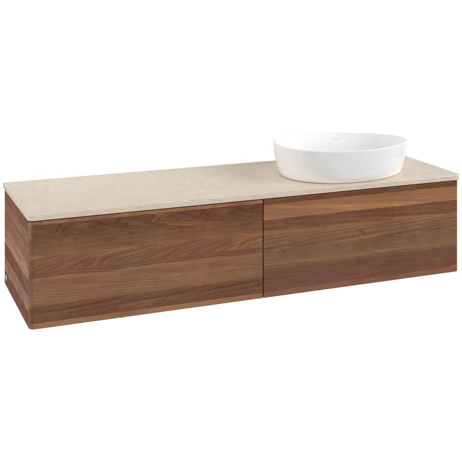 Wastafelonderkast Antao 1600x360x500mm Warm Walnut K38013HM