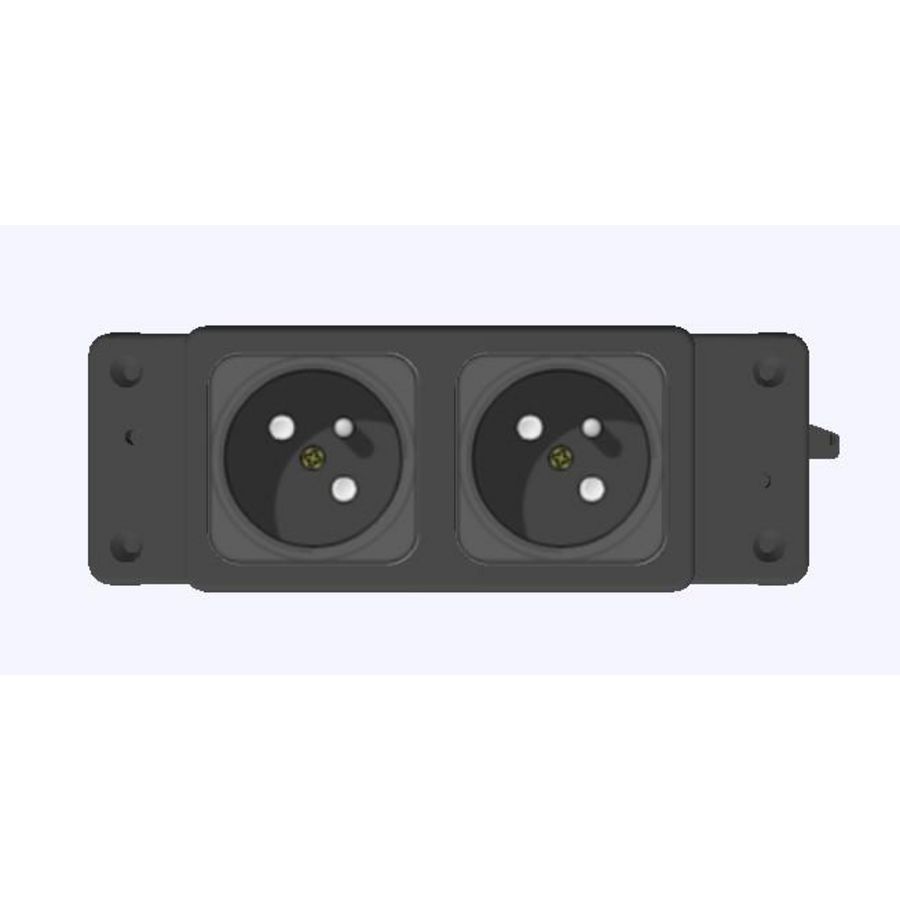 Contactdooscombinatie Netbox mk2 2x230v 45gr. bek GST18/3