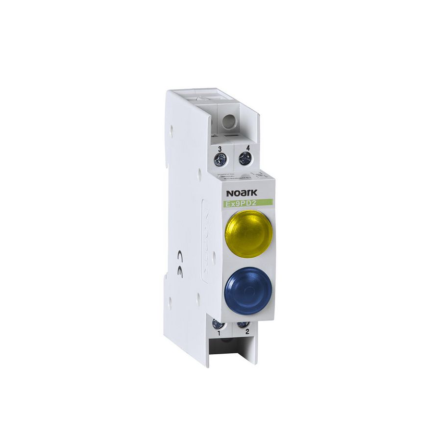 Signaallamp 110V AC/DC 1 geel LED and 1 blauw LED