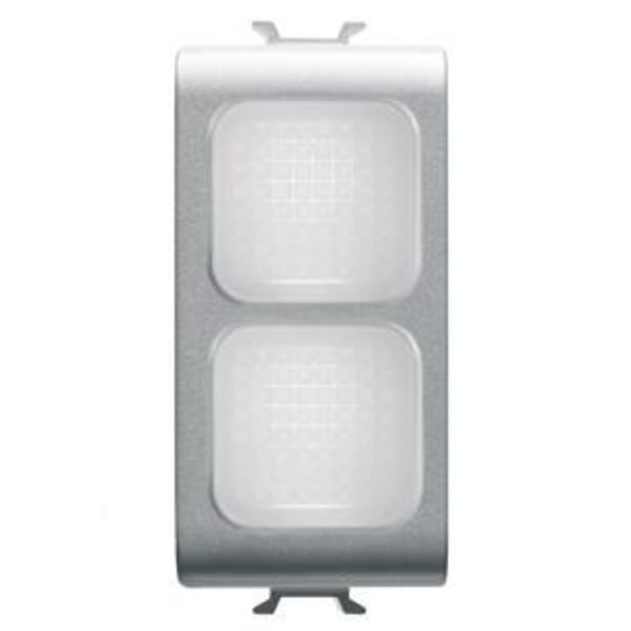 DUBBELE INDICATIELAMP-OPAAL-1 MODULE-TITANIUM-CHORUS