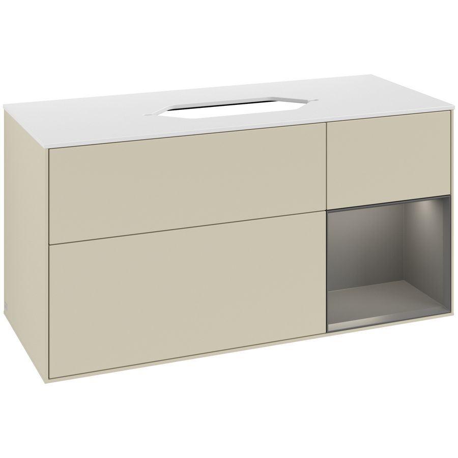 Wastafelonderkast Finion 1200x603x501mm S.Grey Matt Lacquer F711GKHJ
