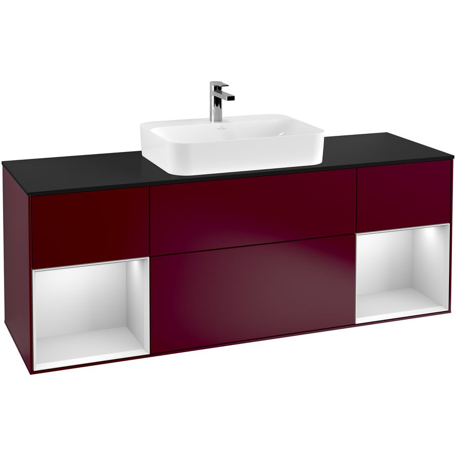 Wastafelonderkast Finion 1600x603x501mm Peony Matt Lacquer F452MTHB