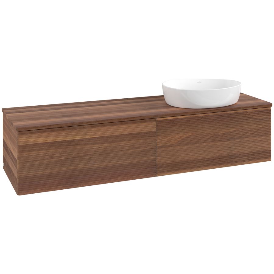 Wastafelonderkast Antao 1600x360x500mm Warm Walnut K38112HM