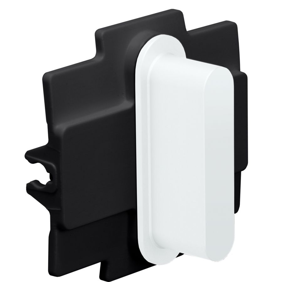 Rocker enkelvoudige schakelfuncties steel white coated