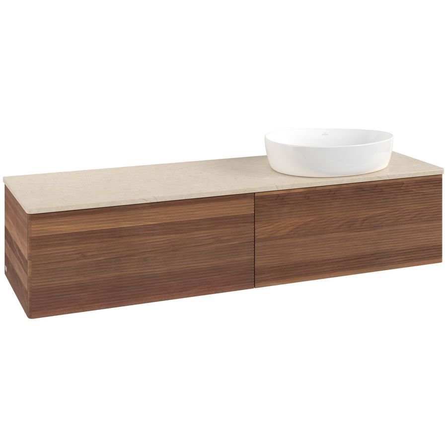 Wastafelonderkast Antao 1600x360x500mm Warm Walnut K38113HM