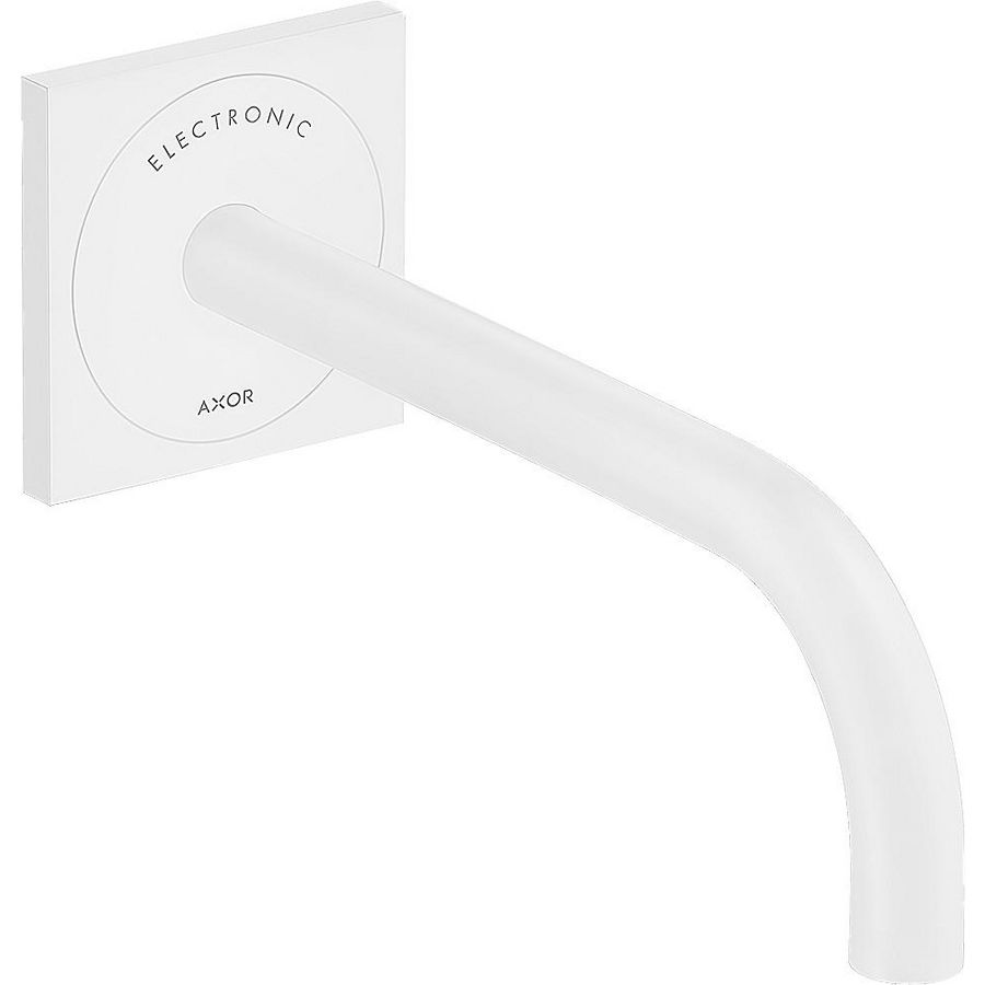 AXOR Uno elektronische wastafelmengkraan inbouw met uitloop 225 mm mat wit