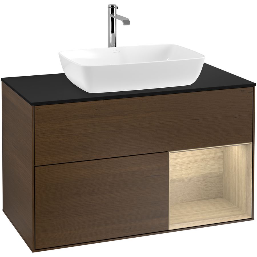 Wastafelonderkast Finion 1000x603x501mm W.Veneer F782PCGN