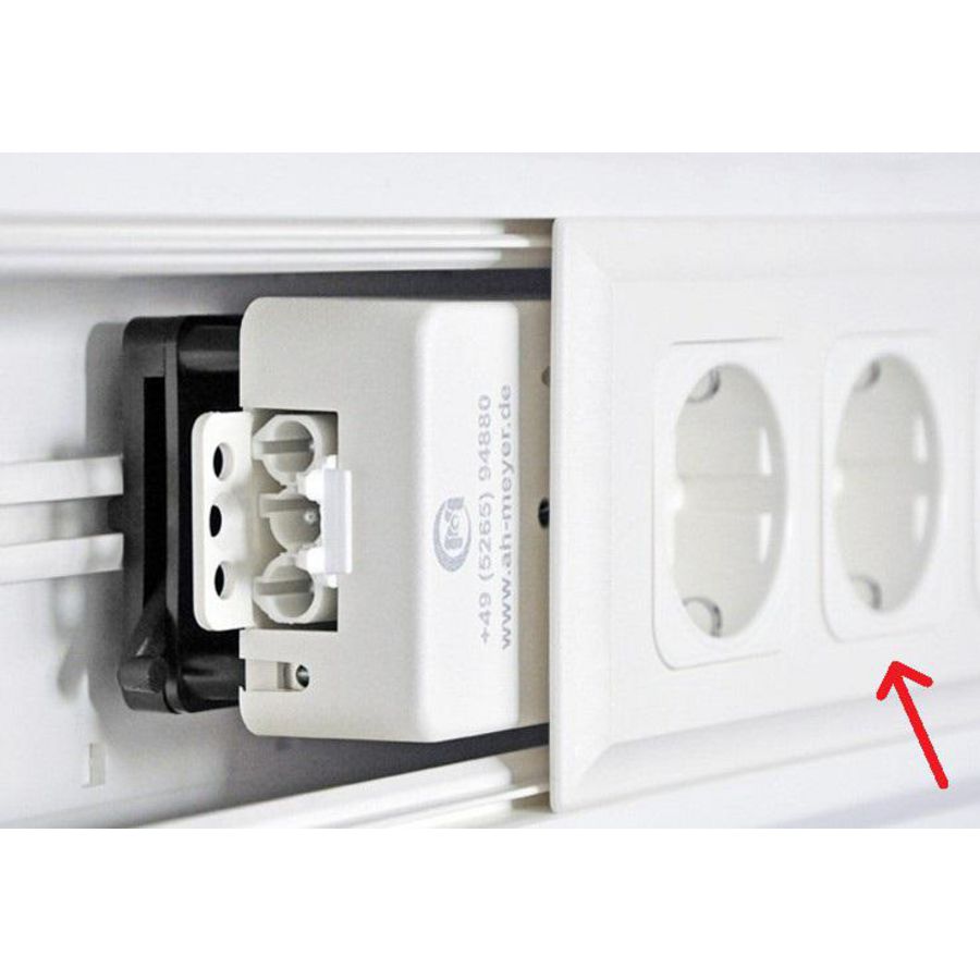 Afdekraam 2-voudig wit 80mm