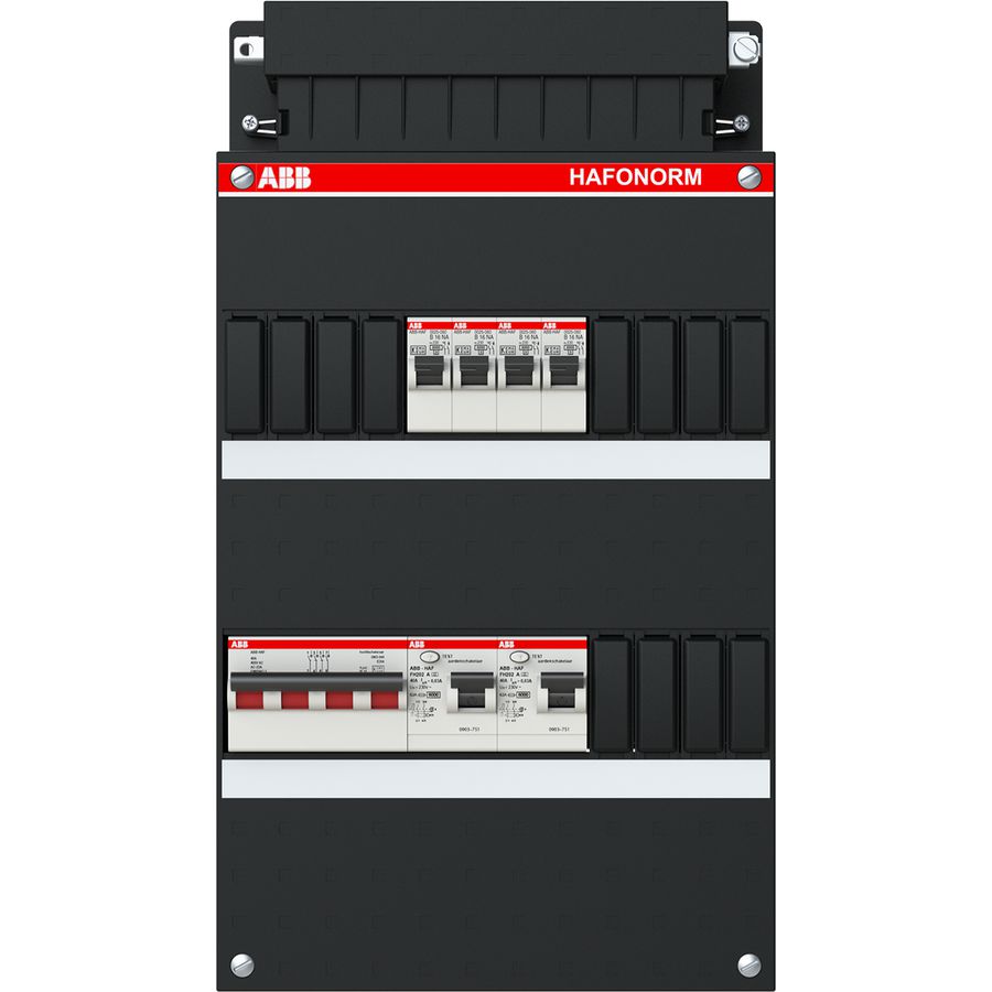 Groepenkast 4x achter 2x 30mA + HS 3-fasen
