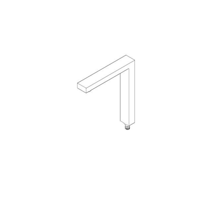 Uitloop 221x199x36mm, 8l/min. chr