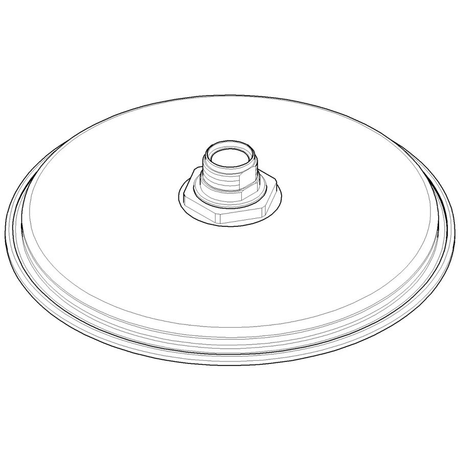 Regendouche rond 197x50x197mm Platina 04120103620-08