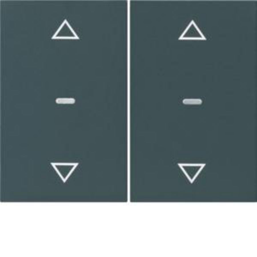Drukknopmodule afdekking 2-v pijlsymbool berker K.1 antraciet