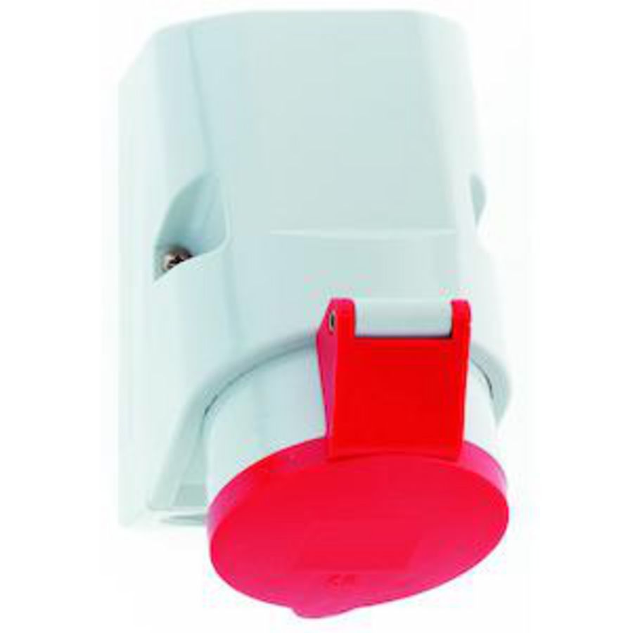Wandcontactdoos 6h 16A 7P 400V IP44 126x83 Ni