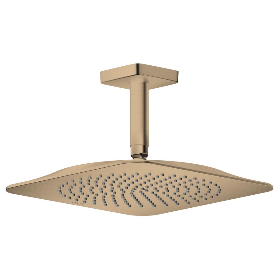 Hoofddouche 270/270 1 straalsoort EcoSmart+ met plafondaansluiting brushed bronze AXOR Citterio-C