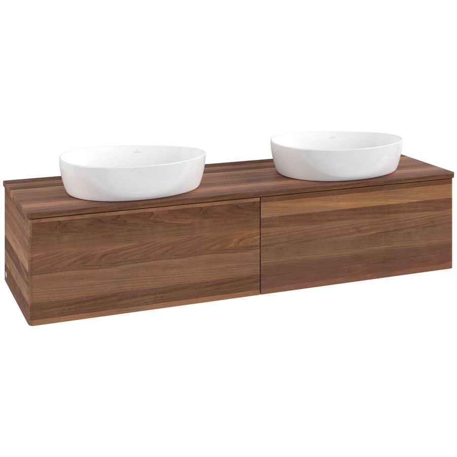 Wastafelonderkast Antao 1600x360x500mm Warm Walnut K39012HM