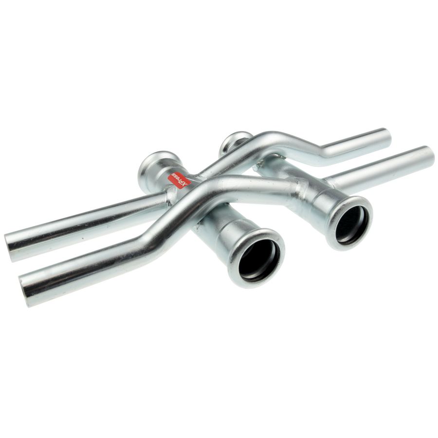 Kruisingpaar dubbel Xpress STAAL 22x15mm spie C1436 VVE=6