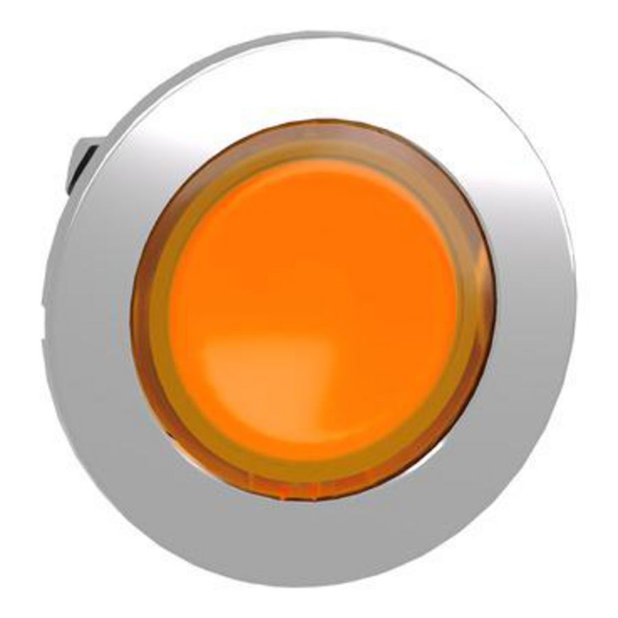 Kop verzonken verlichte drukknop Metaal Druk/druk Oranje
