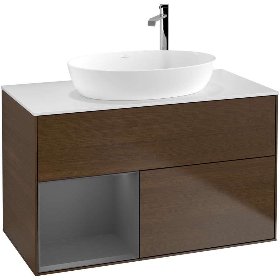 Wastafelonderkast Finion 1000x603x501mm W.Veneer F891GKGN