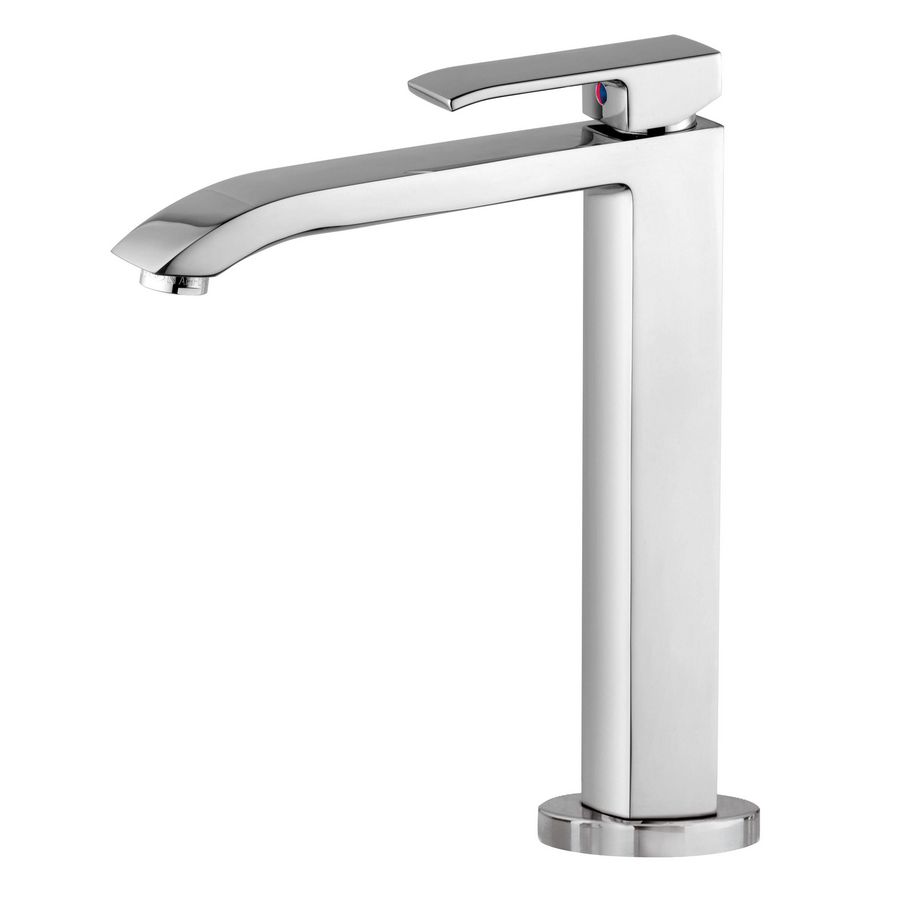 Keukenkraan LEVEL 1-hendel verhoogd dr.baar sprong 195mm chroom
