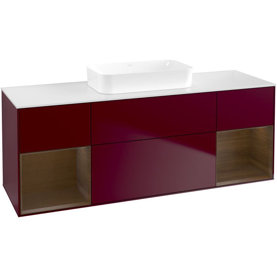 Wastafelonderkast Finion 1600x603x501mm Peony Matt Lacquer F741GNHB