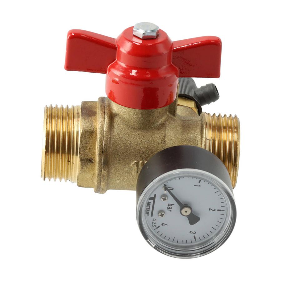 Klep met manometer en aftapkraan 7738457 tbv Loria solo