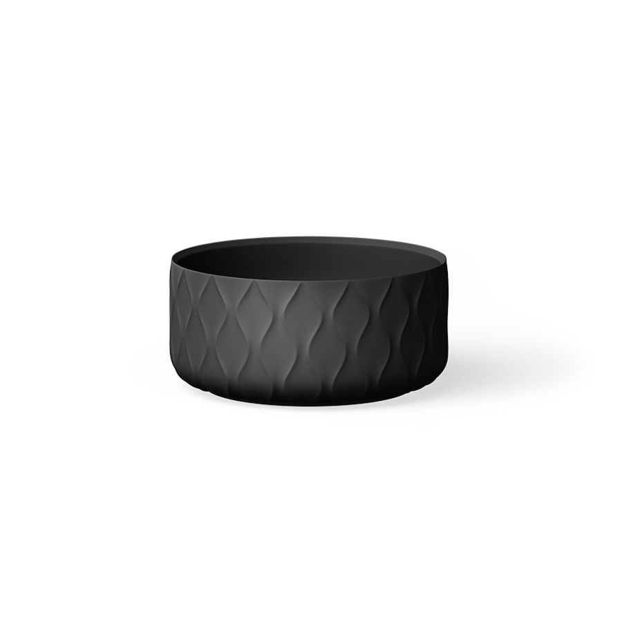 Opzetwaskom Ceramic Waves Round Ø36cm Matt Black