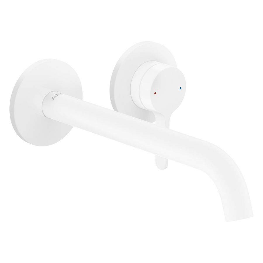 AXOR One 1-hendel inbouw wastafelmengkraan met rechte greep en uitloop 220 mm mat wit