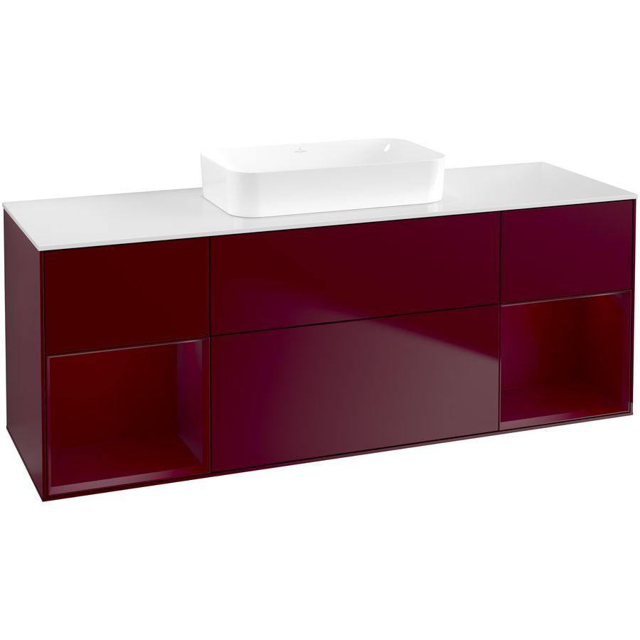 Wastafelonderkast Finion 1600x603x501mm Peony Matt Lacquer F741HBHB