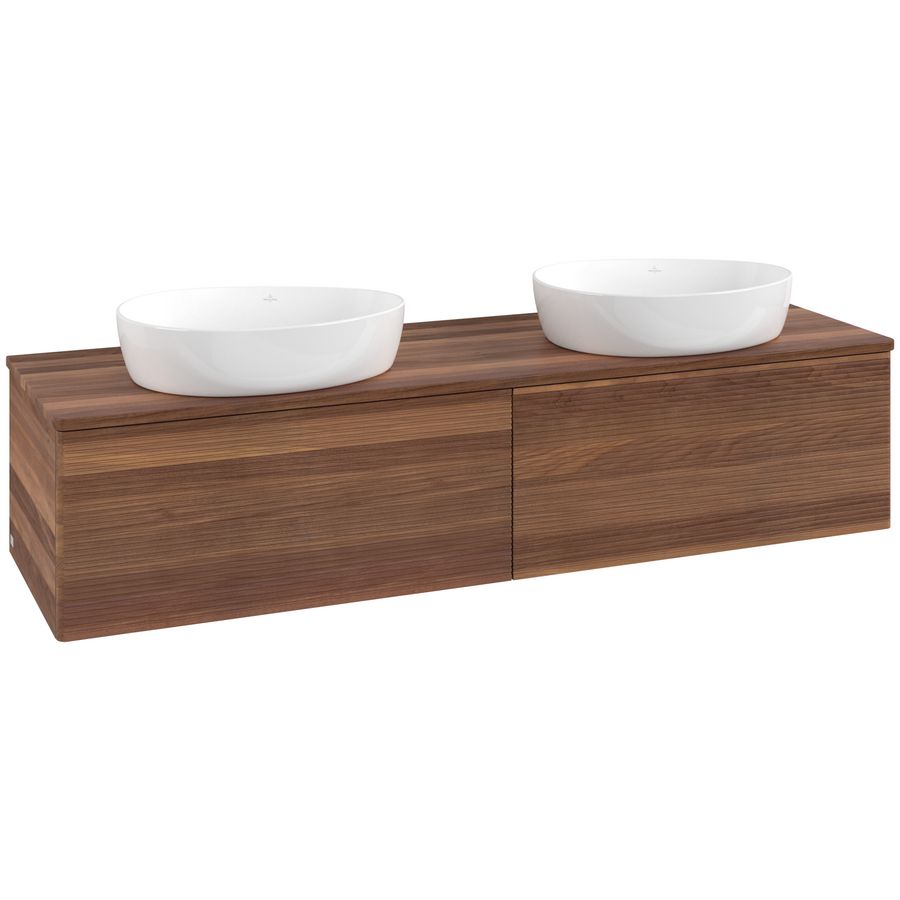 Wastafelonderkast Antao 1600x360x500mm Warm Walnut K39112HM