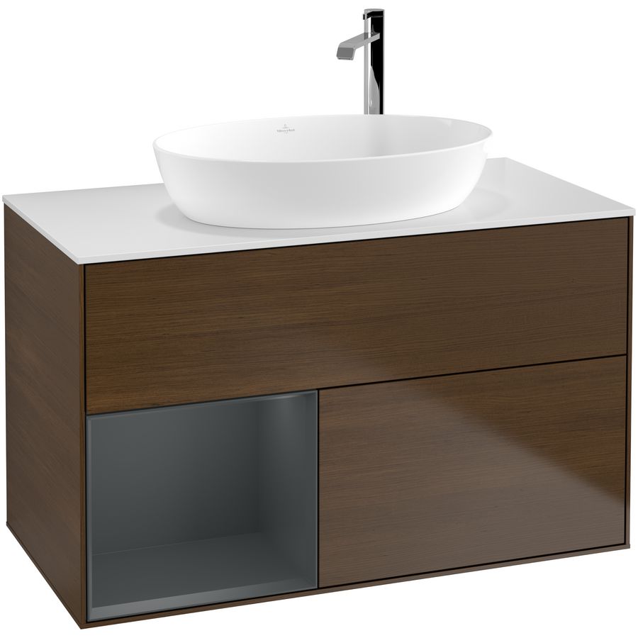 Wastafelonderkast Finion 1000x603x501mm W.Veneer F891HGGN