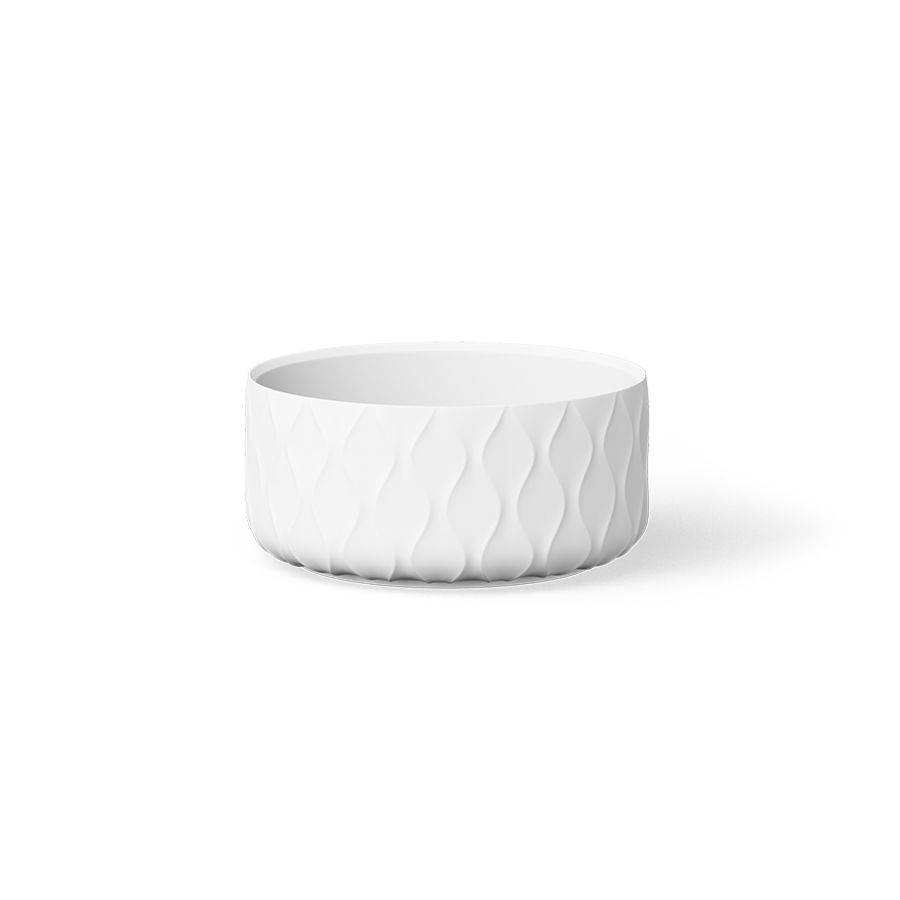 Opzetwaskom Ceramic Waves Round Ø36cm Matt White