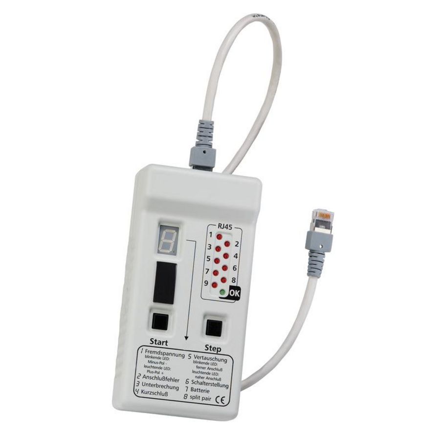 Continuiteitstester voor kabelvoeding Voeding: 9V batterij