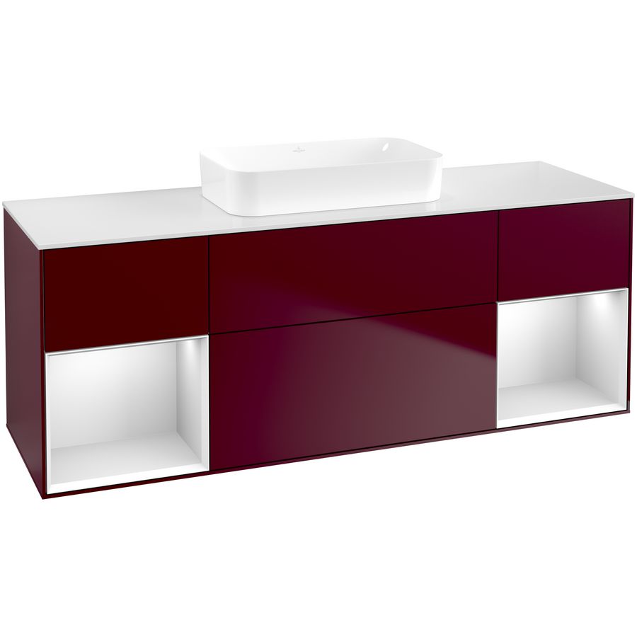 Wastafelonderkast Finion 1600x603x501mm Peony Matt Lacquer F741MTHB