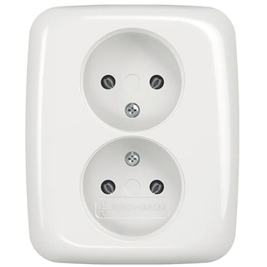 Wandcontactdoos dubbel inb R-alpin