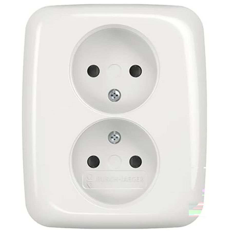 Wandcontactdoos dubbel kv inb R-alpin (202 UJRB-214)