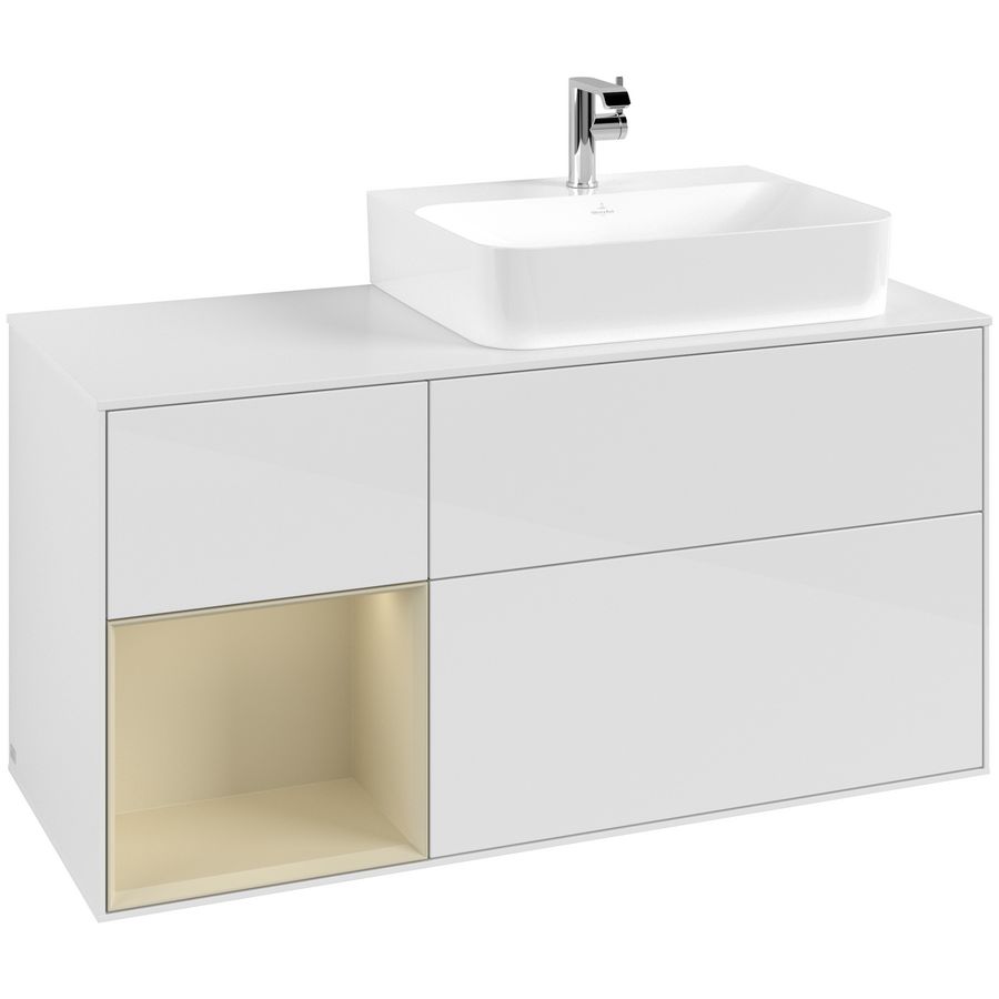 Wastafelonderkast Finion 1200x603x501mm G.White.L G141HJGF