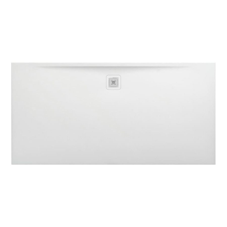 Douchevloer 1800x900mm rechthoekig wit  Marbond composiet afvoer aan lange zijde