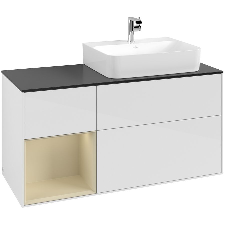 Wastafelonderkast Finion 1200x603x501mm G.White.L G142HJGF