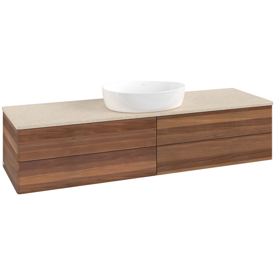 Wastafelonderkast Antao 1600x360x500mm Warm Walnut L25013HM