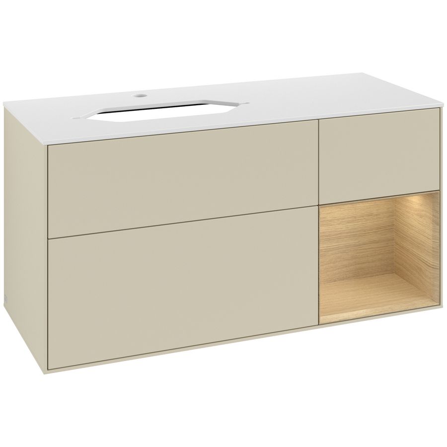 Wastafelonderkast Finion 1200x603x501mm S.Grey Matt Lacquer G281PCHJ
