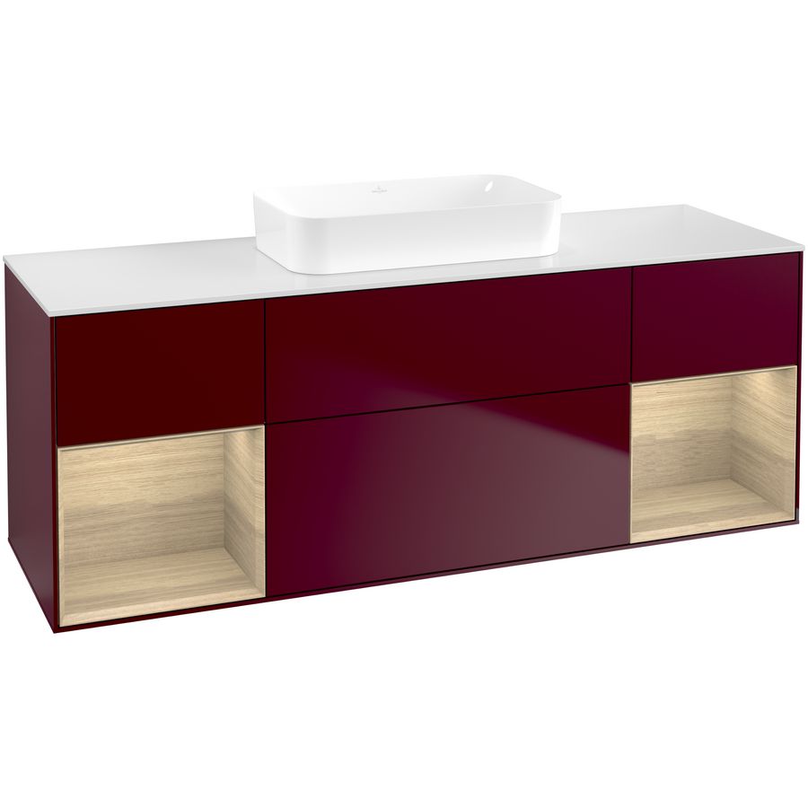 Wastafelonderkast Finion 1600x603x501mm Peony Matt Lacquer F741PCHB