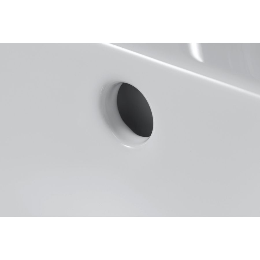 D-CODE #034285 wastafel 850mm wit met kraangat met overloop