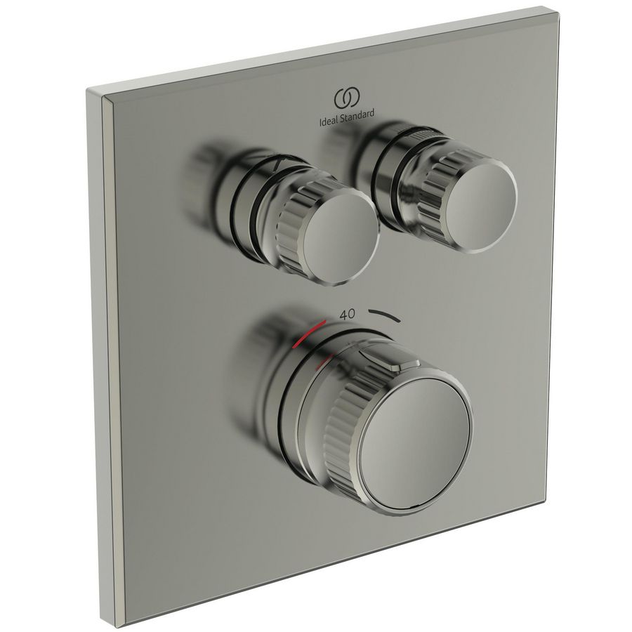 navigo douchetherm 2 functies vierkant opb.d silver storm (rvs look) A7302
