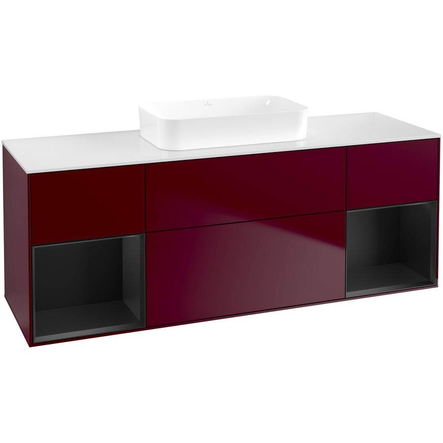 Wastafelonderkast Finion 1600x603x501mm Peony Matt Lacquer F741PDHB