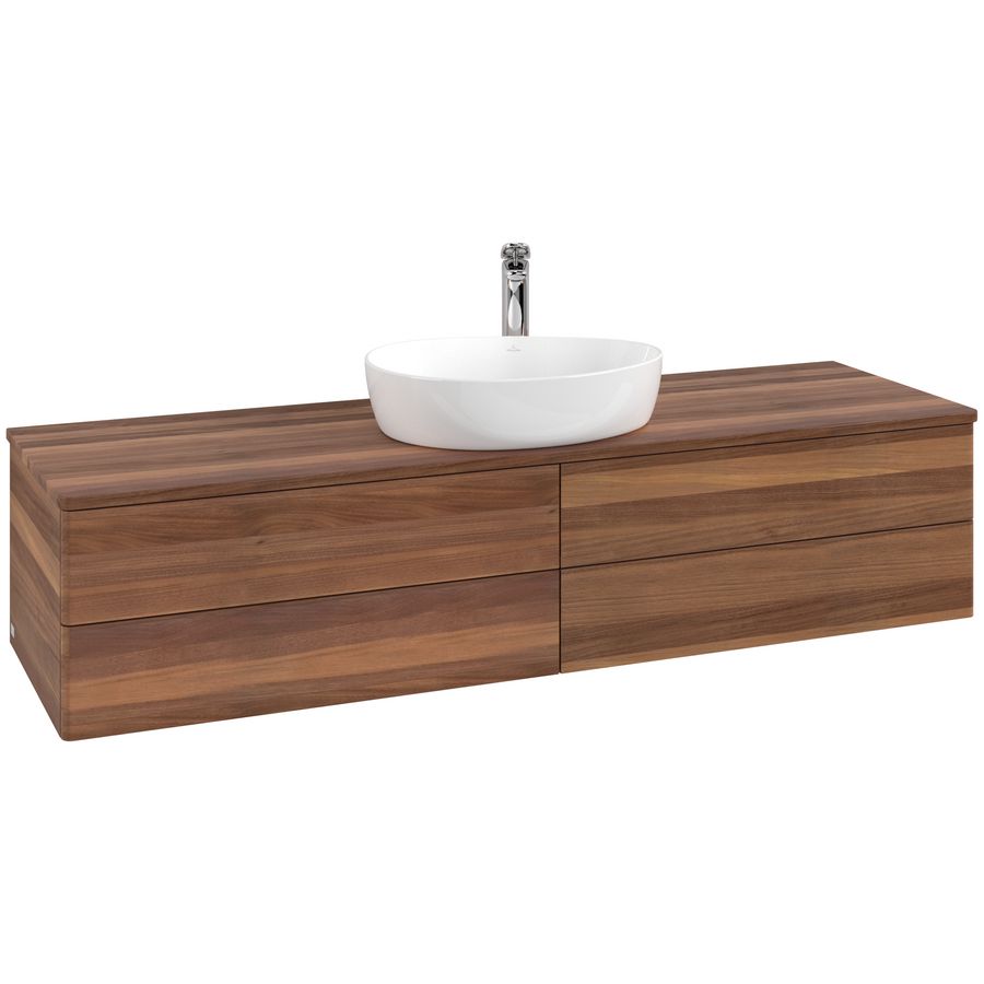 Wastafelonderkast Antao 1600x360x500mm Warm Walnut L25052HM